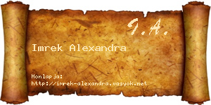 Imrek Alexandra névjegykártya
