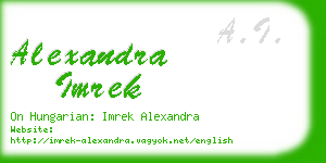 alexandra imrek business card
